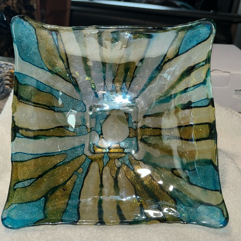 Vintage  Quadrifoglio Italian Art Glass